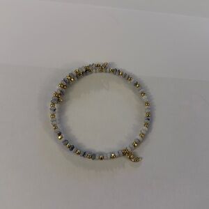 Keep Collective - Gold and White Beaded Bracelet with Charm